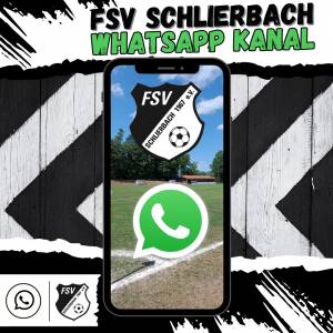 FSV Schlierbach ist jetzt auch auf WhatsApp! Abonniere unseren Kanal!